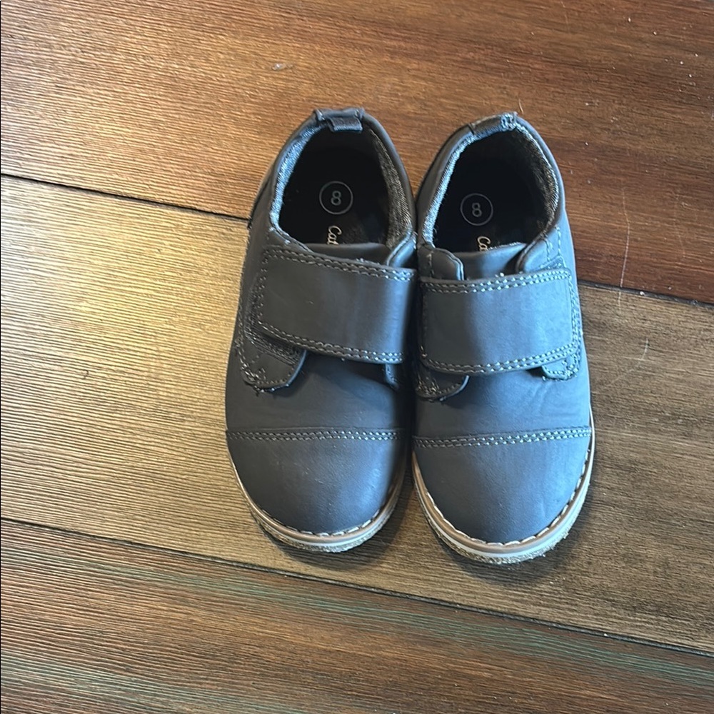 Cat & Jack Gray Dress Shoes with Velcro Straps